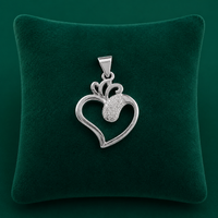 ✨ Crowned Heart Pendant - 1.730 GM