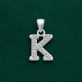 ✨ Crystal Initial K Pendant - 1.150 GM