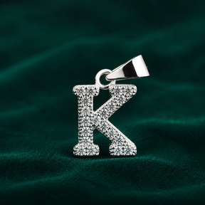 ✨ Crystal Initial K Pendant - 1.150 GM