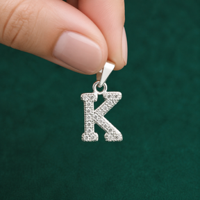 ✨ Crystal Initial K Pendant - 1.150 GM