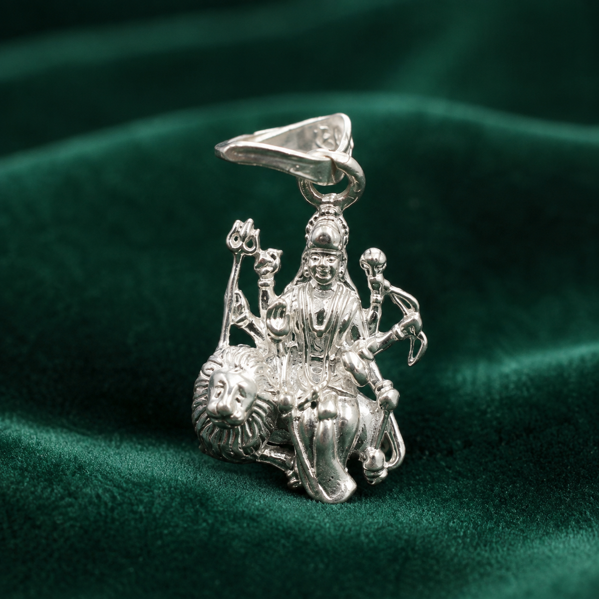 ✨ Simhavahini Durga Pendant - 2.780 GM
