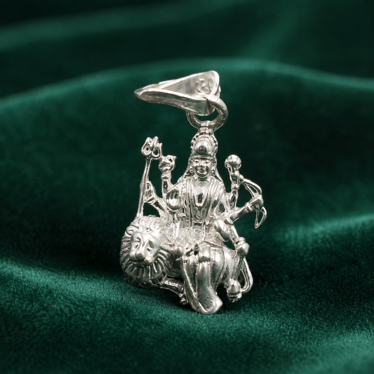 ✨ Simhavahini Durga Pendant - 2.780 GM