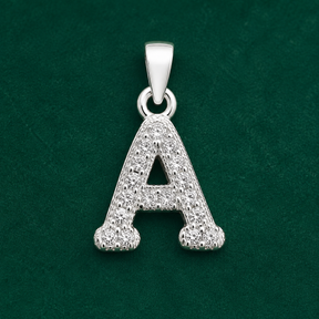 ✨ Crystal Initial A Pendant - 1.085 GM