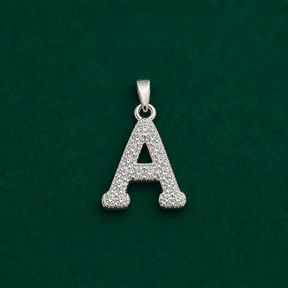 ✨ Crystal Initial A Pendant - 1.085 GM