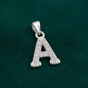 ✨ Crystal Initial A Pendant - 1.085 GM