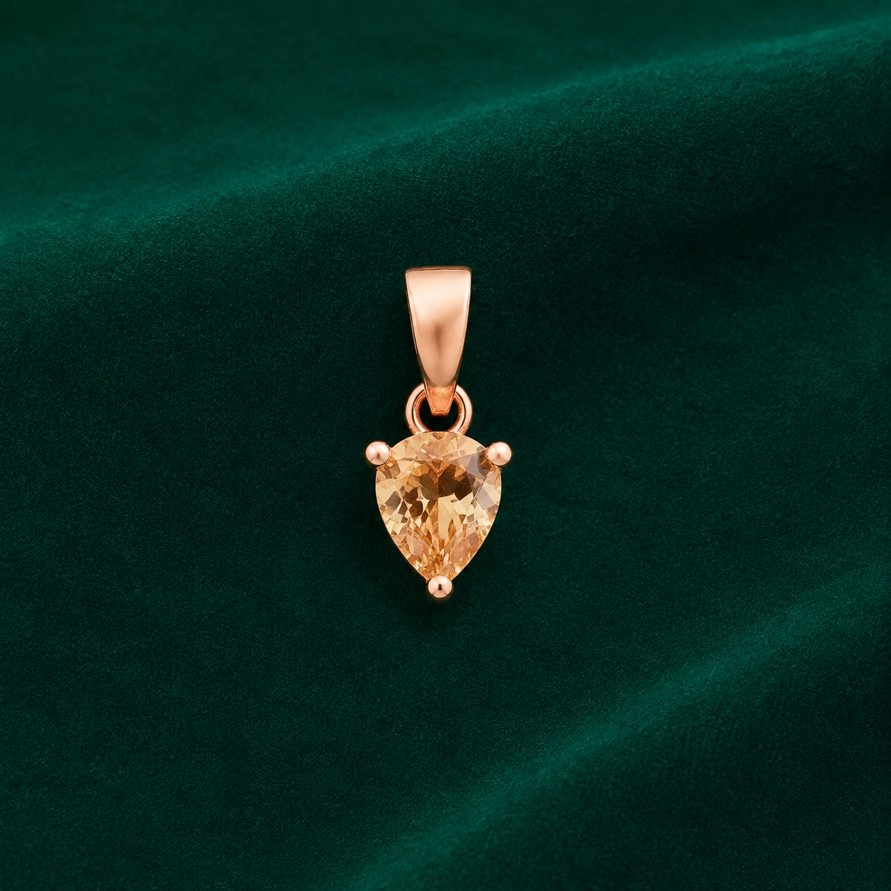 ✨ Golden Heart Solitaire Pendant - 0.582 GM
