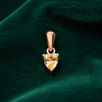 ✨ Golden Heart Solitaire Pendant - 0.582 GM
