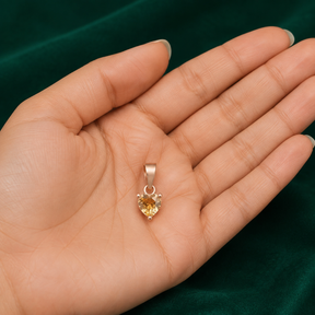✨ Golden Heart Solitaire Pendant - 0.582 GM