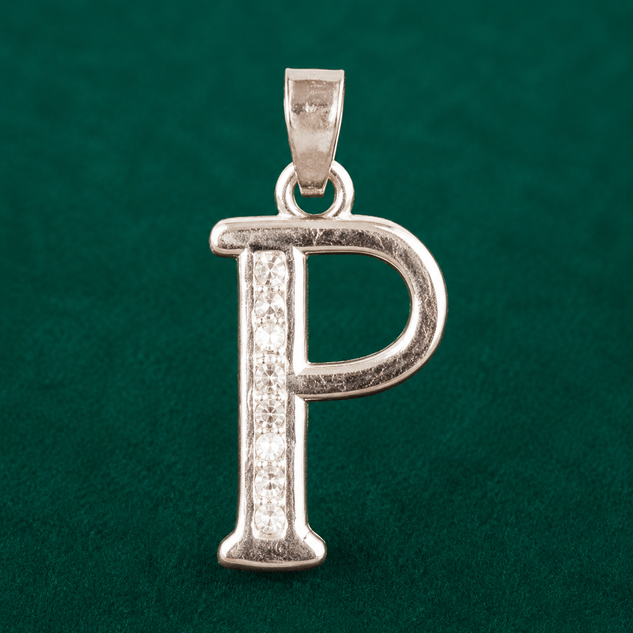 ✨ Crystal Initial P Pendant - 0.800 GM