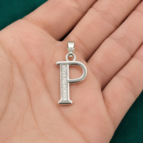 ✨ Crystal Initial P Pendant - 0.800 GM
