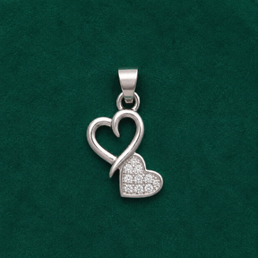 ✨ Twin Heart Sparkle Pendant - 1.085 GM