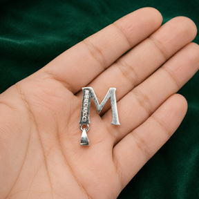 ✨ Crystal Initial M Pendant - 0.825 GM