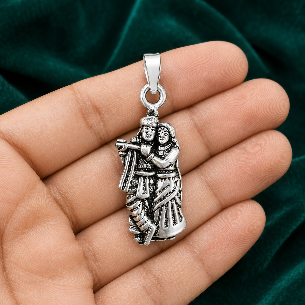 Divine Radha Krishna Pendant - 2.330 GM