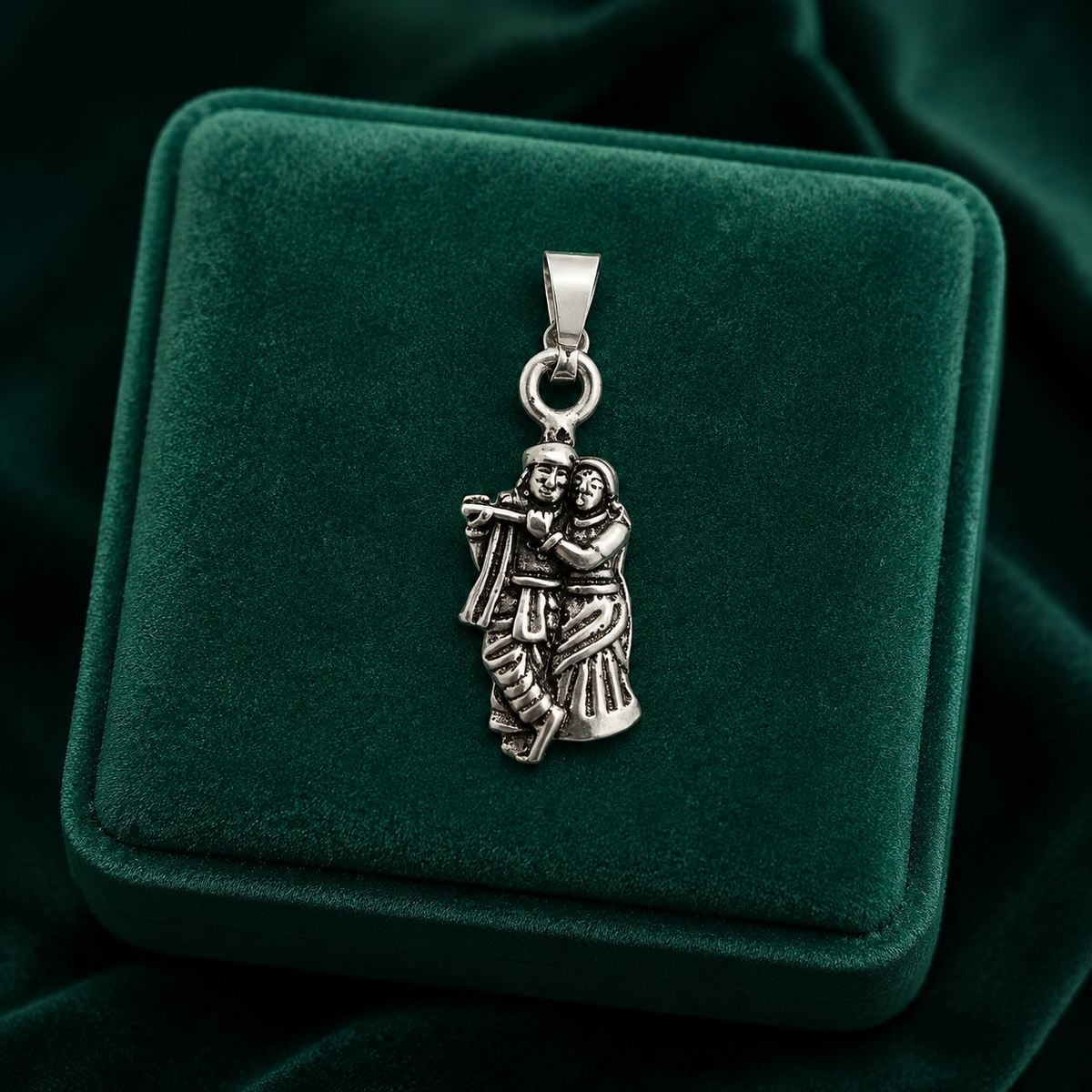 Divine Radha Krishna Pendant - 2.330 GM