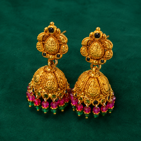 ✨ Ruby Emerald Heritage Jhumki - 10.889 GM