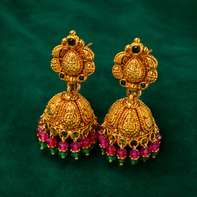 ✨ Ruby Emerald Heritage Jhumki - 10.889 GM