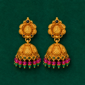 ✨ Ruby Emerald Heritage Jhumki - 10.889 GM