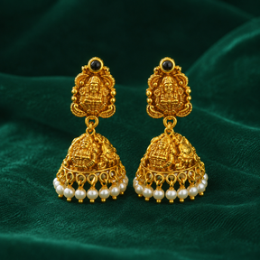 ✨ Lakshmi Pearl Temple Jhumki - 8.735 GM