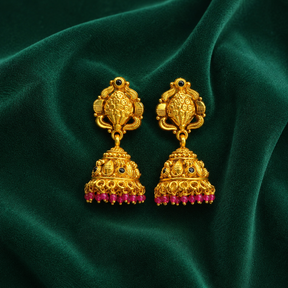 ✨ Ruby Peacock Jhumki - 15.241 GM