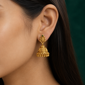 ✨ Divine Lakshmi Temple Jhumki - 11.084 GM