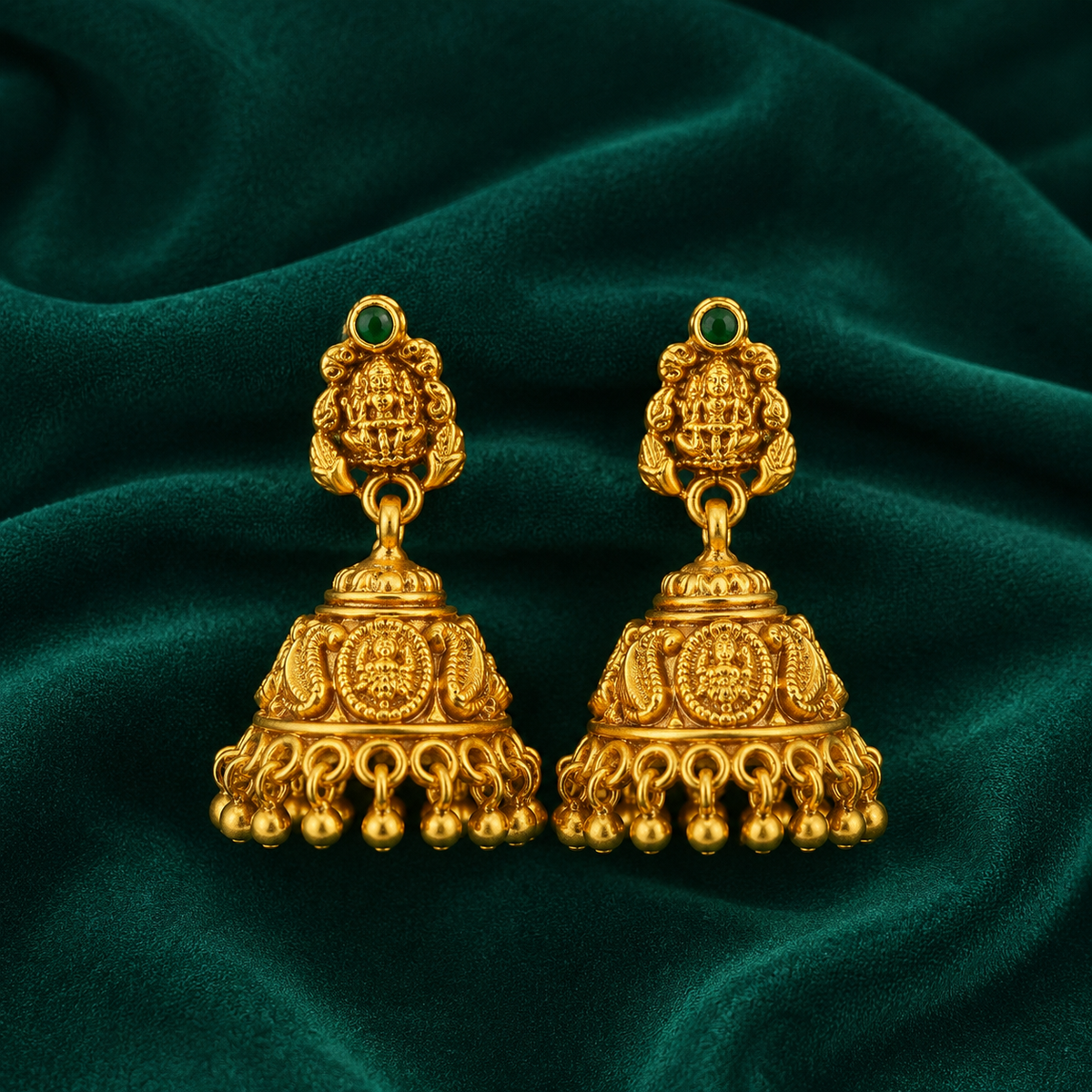✨ Divine Lakshmi Temple Jhumki - 11.084 GM