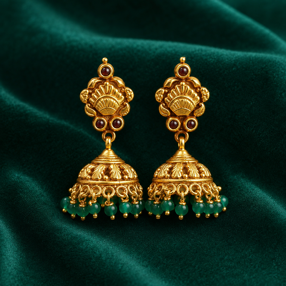 ✨ Emerald Heritage Jhumki - 10.540 GM