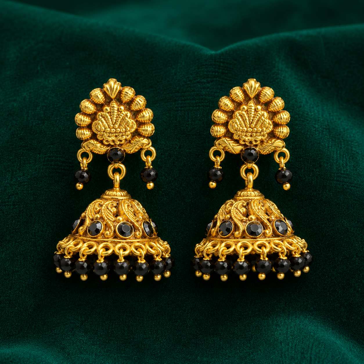 ✨ Noir Heritage Dome Jhumki - 10.455 GM