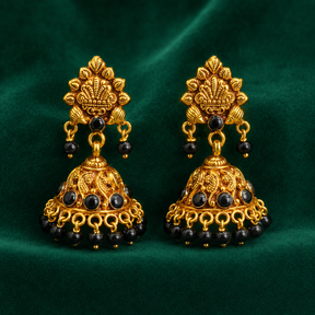✨ Temple Noir Jhumki - 10.380 GM