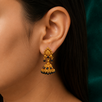 ✨ Temple Noir Jhumki - 10.380 GM