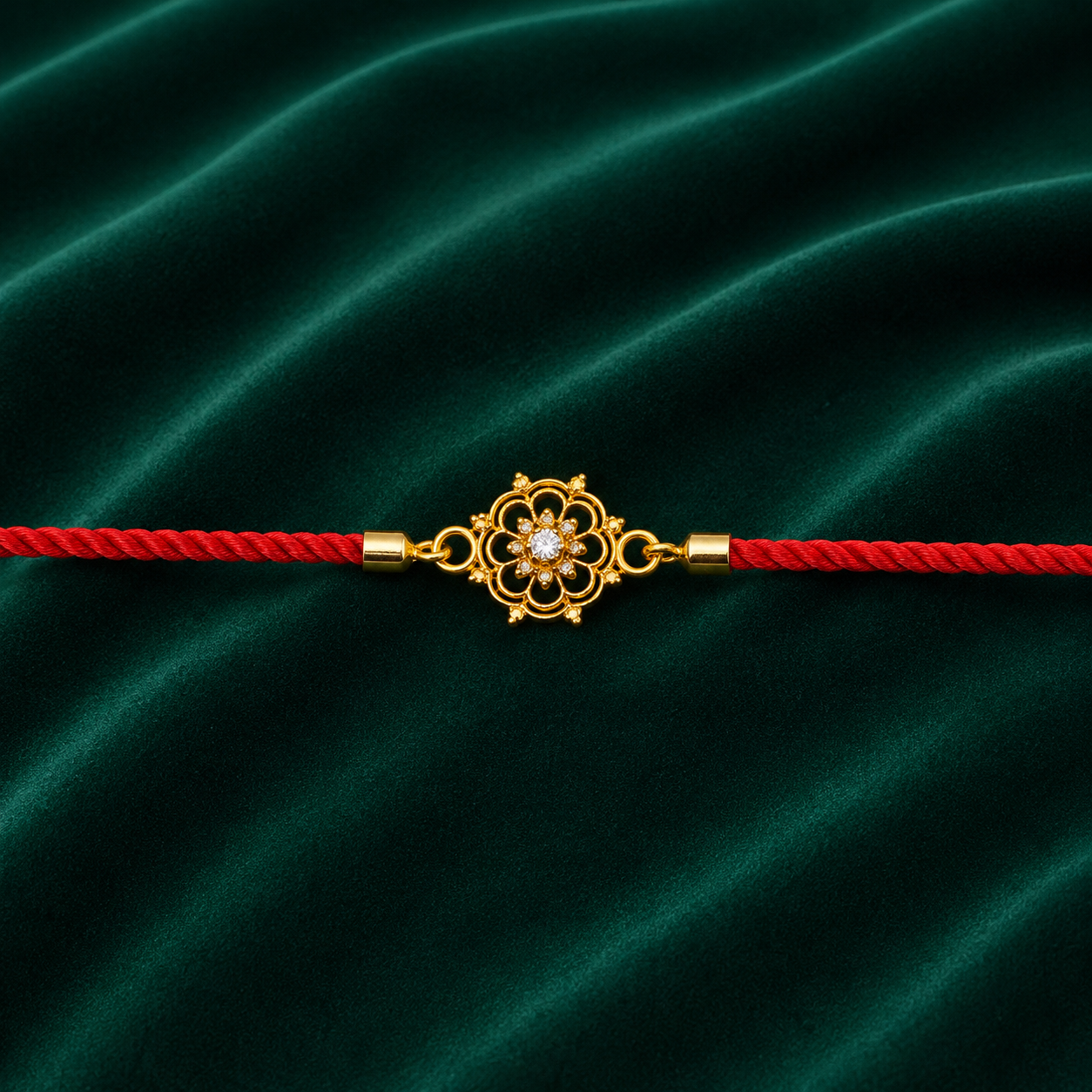 🌸 Floral Stone Rakhi