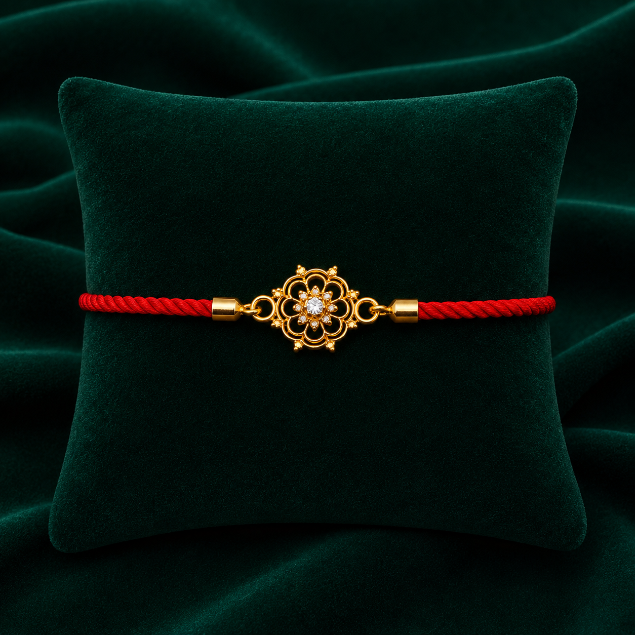 🌸 Floral Stone Rakhi