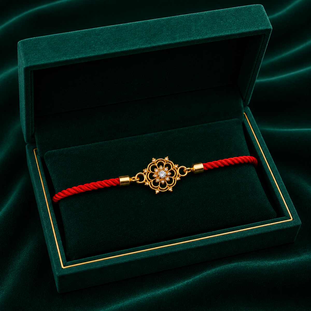 🌸 Floral Stone Rakhi