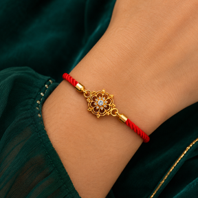 🌸 Floral Stone Rakhi