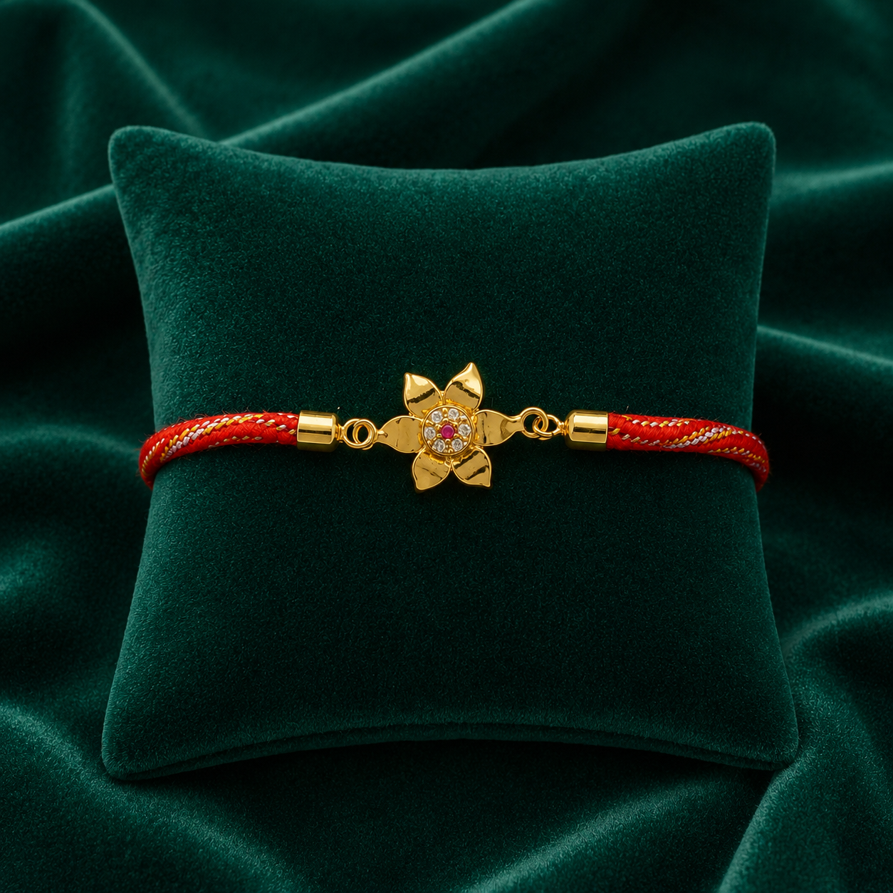 🌸 Lotus Stone Rakhi