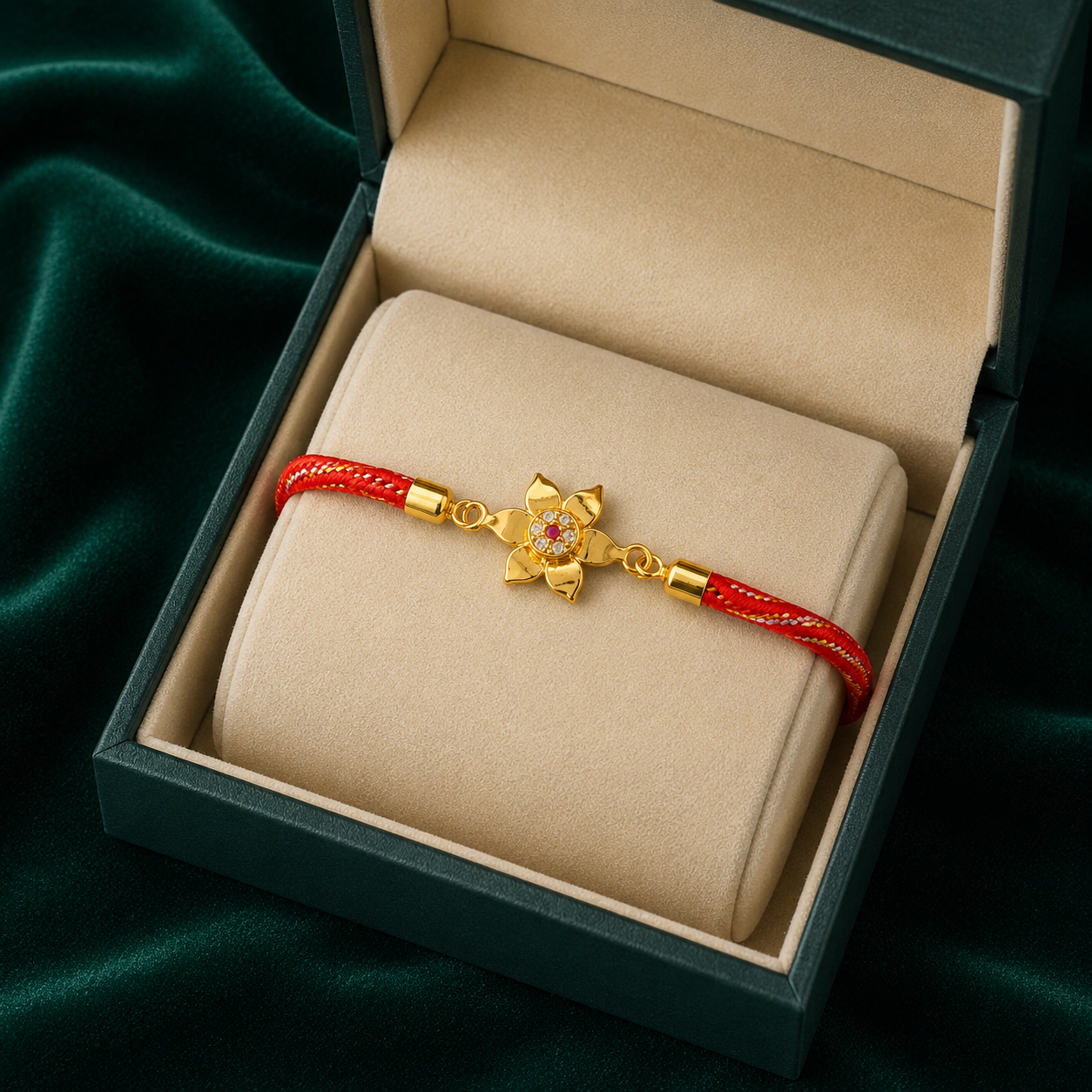 🌸 Lotus Stone Rakhi