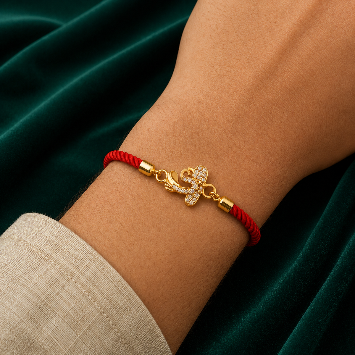 ✨ Om Stone Silver Rakhi