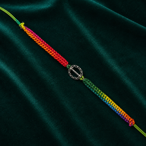 🌈 Multicolour Silver Rakhi
