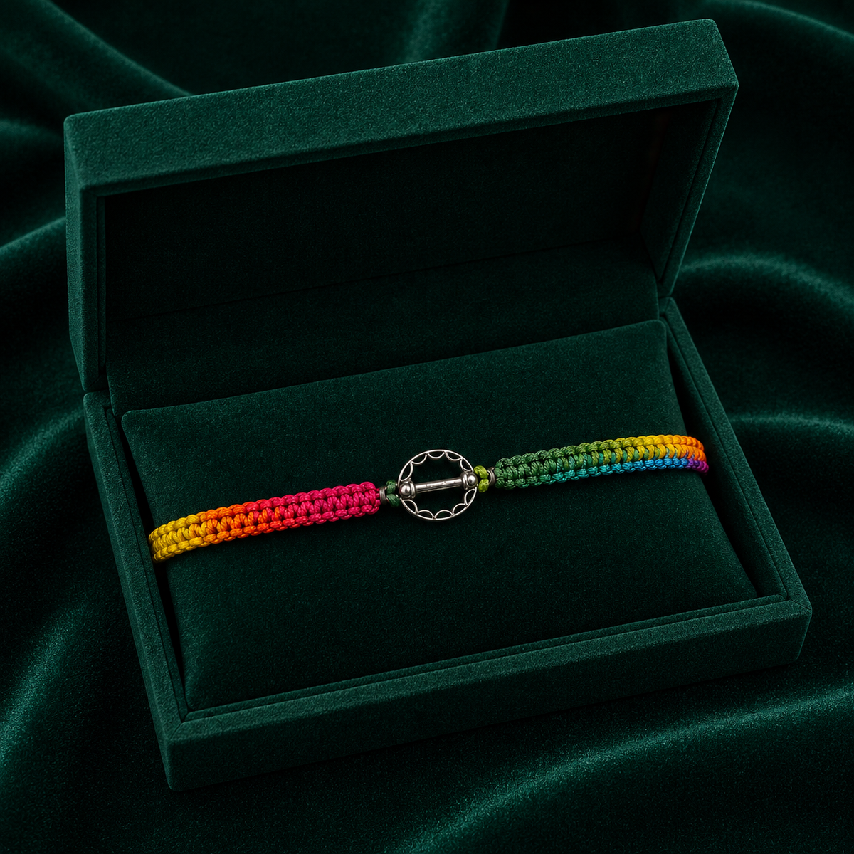 🌈 Multicolour Silver Rakhi