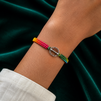 🌈 Multicolour Silver Rakhi