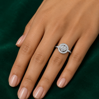 🩶 Amorette Halo Ring - 2.870 GM