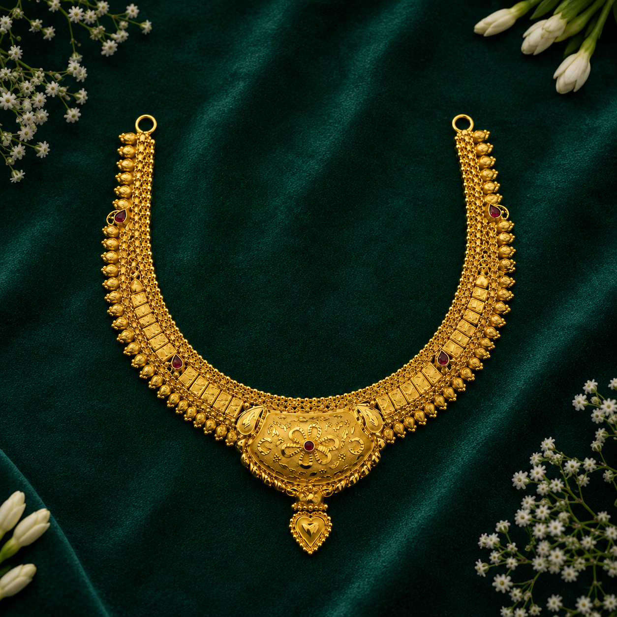 🌸 Ratnapadma Necklace - 19.422 GM