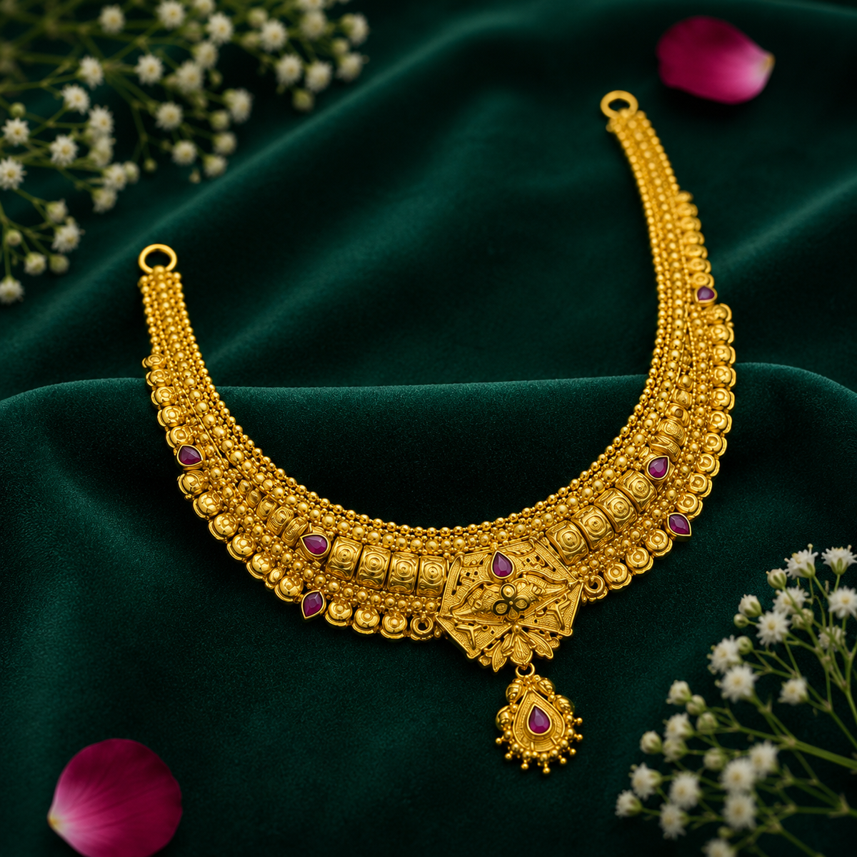 💠 Ratnamanjari Necklace - 22.744 GM