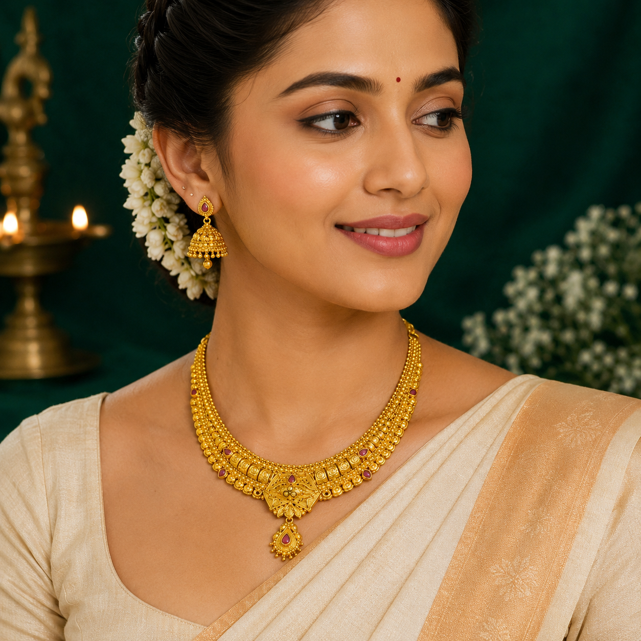 💠 Ratnamanjari Necklace - 22.744 GM