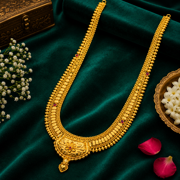 🌺 Ratnapadma Long Hara Necklace - 37.055 GM
