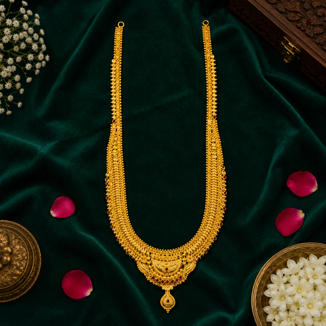 👑 Ratnarekha Long Hara Necklace - 41.662 GM