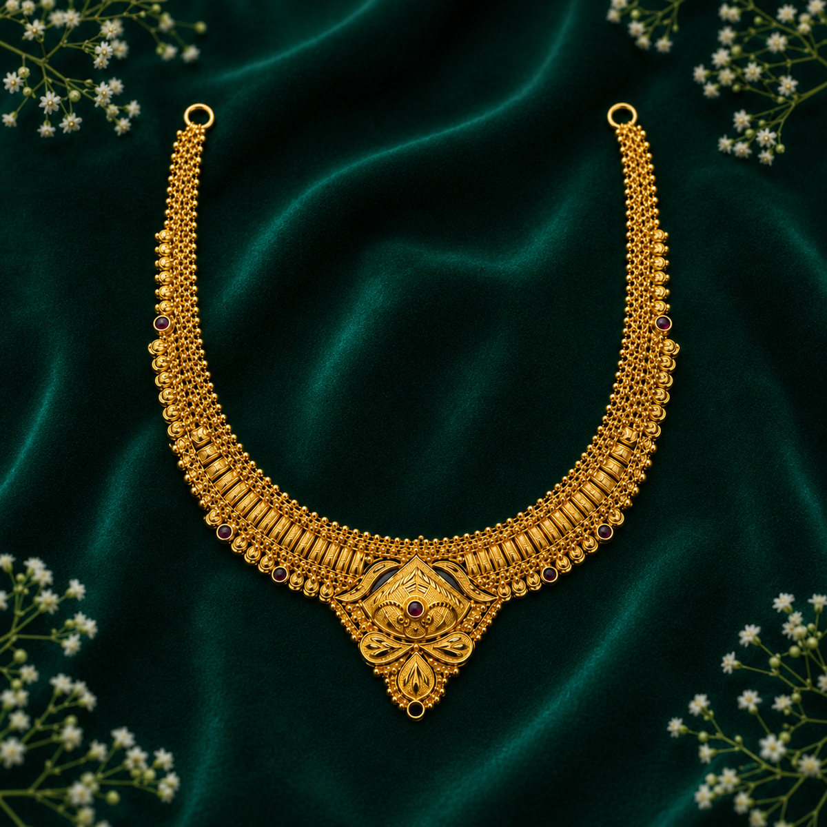 🌿 Pallavarekha Necklace - 22.210 GM