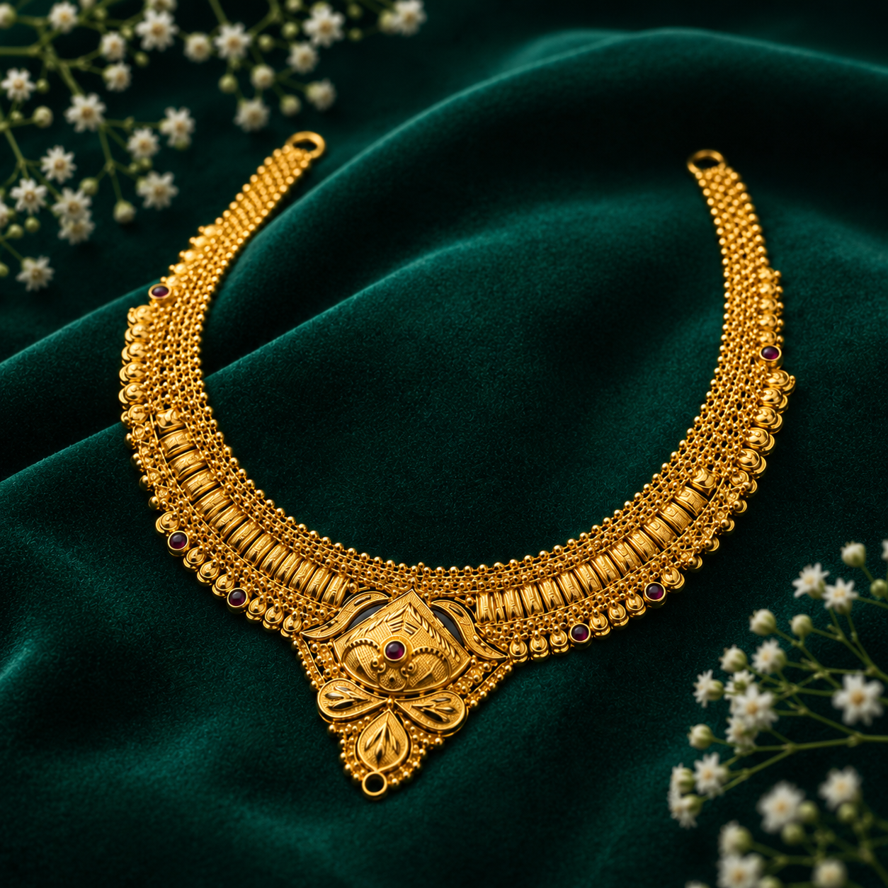 🌿 Pallavarekha Necklace - 22.210 GM