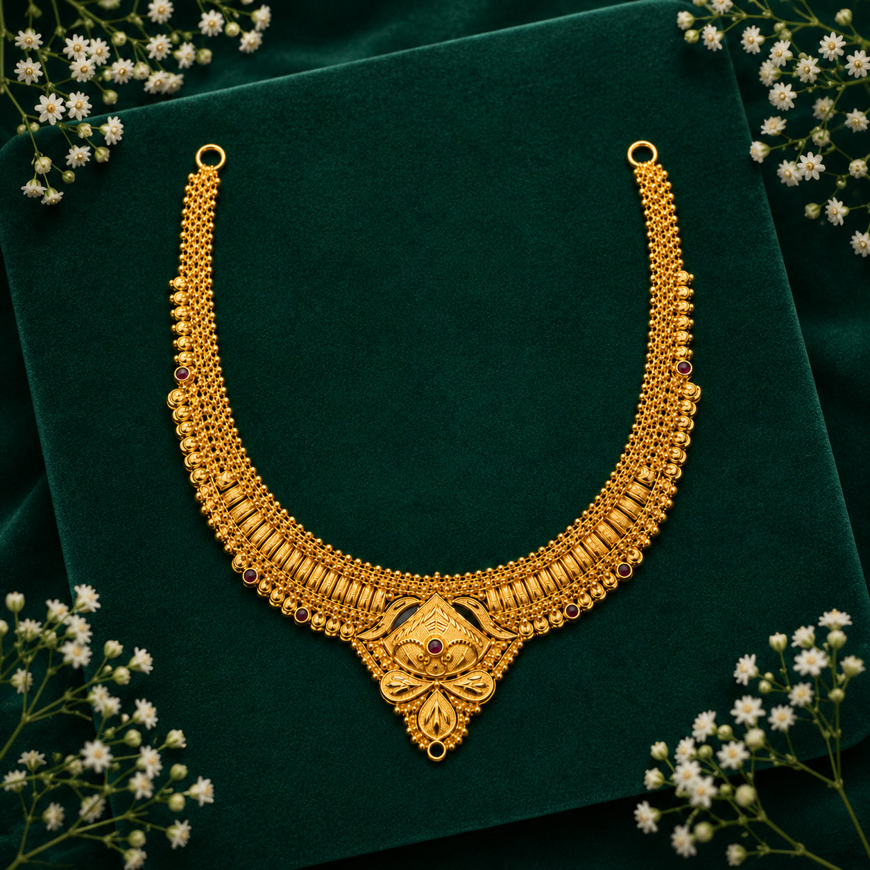 🌿 Pallavarekha Necklace - 22.210 GM