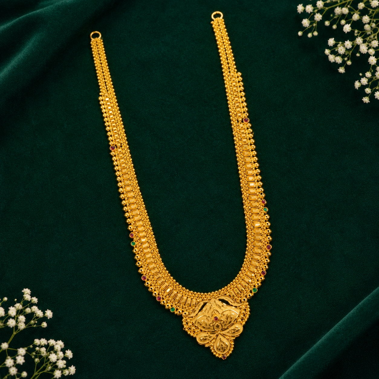 🌿 Pallavarekha Long Hara Necklace - 40.835 GM
