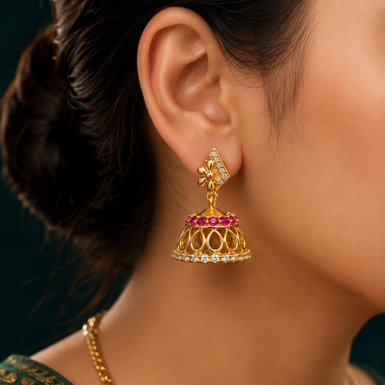 🌸 Rosavelle Crown Jhumkas - 4.166 GM